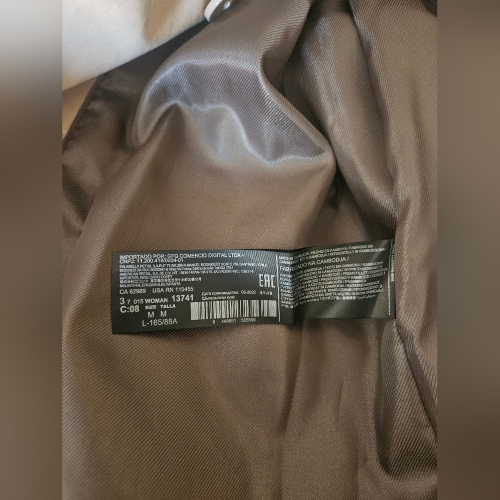 NWT Mango Double-Breasted Trench Coat Cream/Tan - Picture 7 of 16